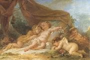 Nicolas-rene jollain Sleeping Cupid oil painting